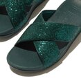 FitFlop Lulu Cross Slide - Glitterball Metallic diepblauw