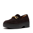 F-Luma Chunky-Snaffle Suede Demi-Wedge Loafers