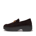 F-Luma Chunky-Snaffle Suede Demi-Wedge Loafers
