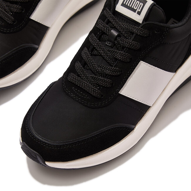FitFlop zwarte sneakers | nylon & suède