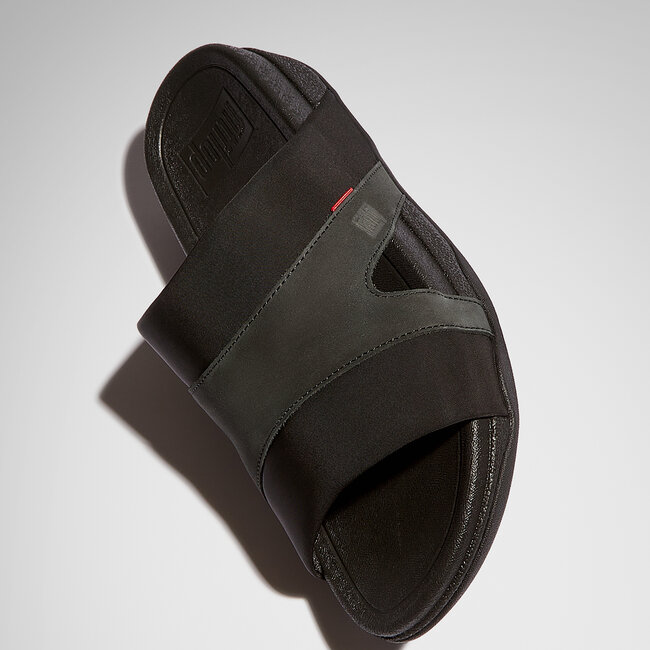 Freeway III Slides voor Mannen - Leder - Zwart