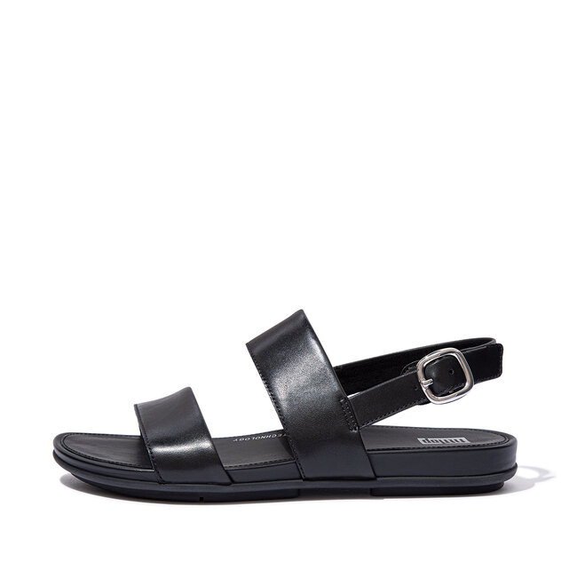 Gracie Leather Back-Strap Sandals