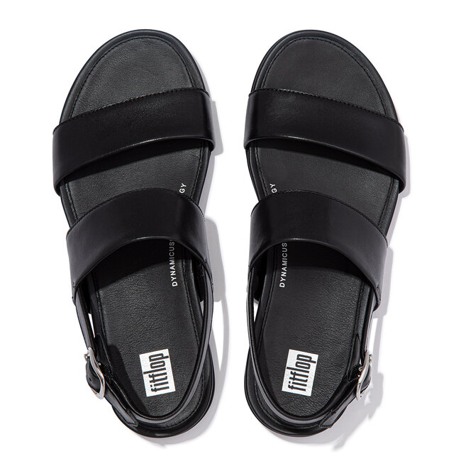 Gracie Leather Back-Strap Sandals