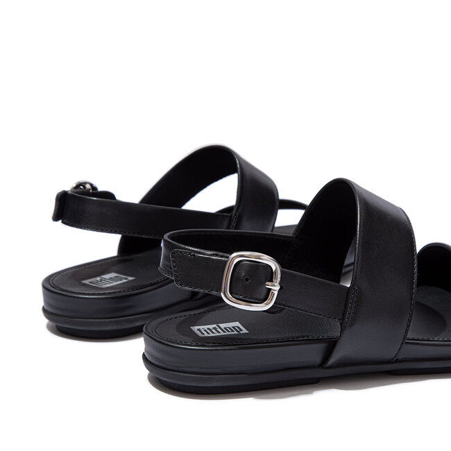 Gracie Leather Back-Strap Sandals
