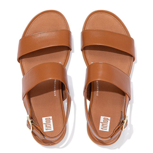 Gracie Leather Back-Strap Sandals