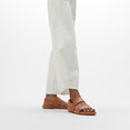 Gracie Leather Back-Strap Sandals