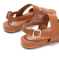 Gracie Leather Back-Strap Sandals