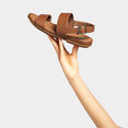 Gracie Leather Back-Strap Sandals