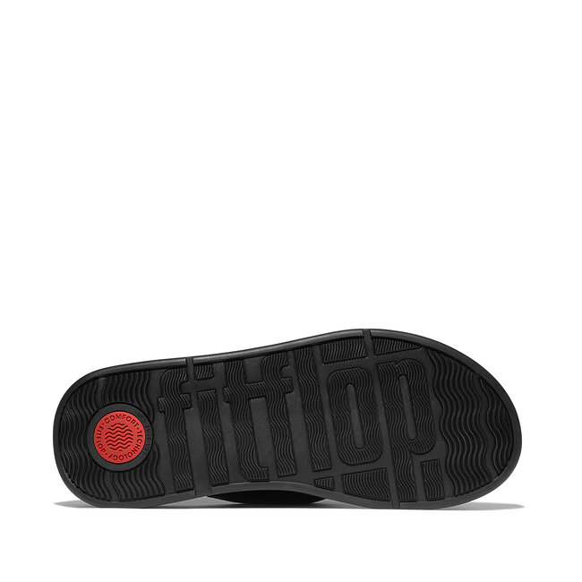 FitFlop F-Mode Knot Soft-Leather Flatform Toe-Post Sandals
