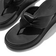 FitFlop F-Mode Knot Soft-Leather Flatform Toe-Post Sandals