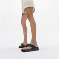 FitFlop F-Mode Knot Soft-Leather Flatform Toe-Post Sandals