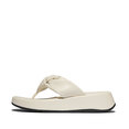 FitFlop F-Mode Knot Soft-Leather Flatform Toe-Post Sandals
