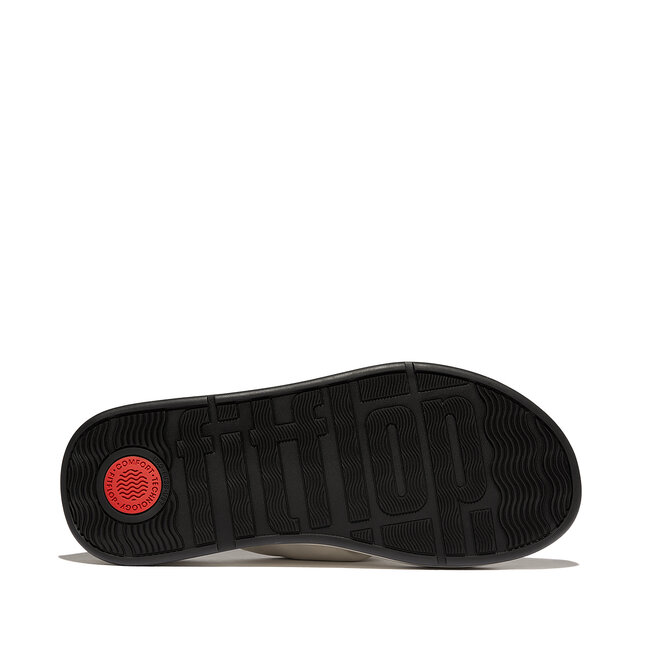 FitFlop F-Mode Knot Soft-Leather Flatform Toe-Post Sandals