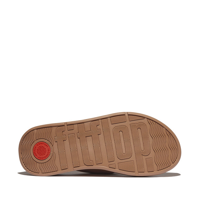 FitFlop F-Mode Knot Soft-Leather Flatform Toe-Post Sandals