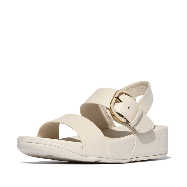 FitFlop Lulu Resin-Buckle Leather Back-Strap Sandals