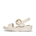 FitFlop Lulu Resin-Buckle Leather Back-Strap Sandals