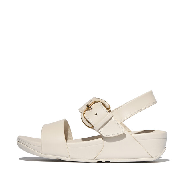 FitFlop Lulu Resin-Buckle Leather Back-Strap Sandals