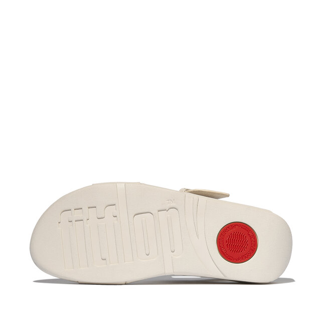 FitFlop Lulu Resin-Buckle Leather Back-Strap Sandals