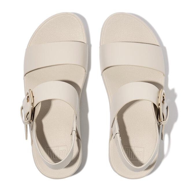 FitFlop Lulu Resin-Buckle Leather Back-Strap Sandals