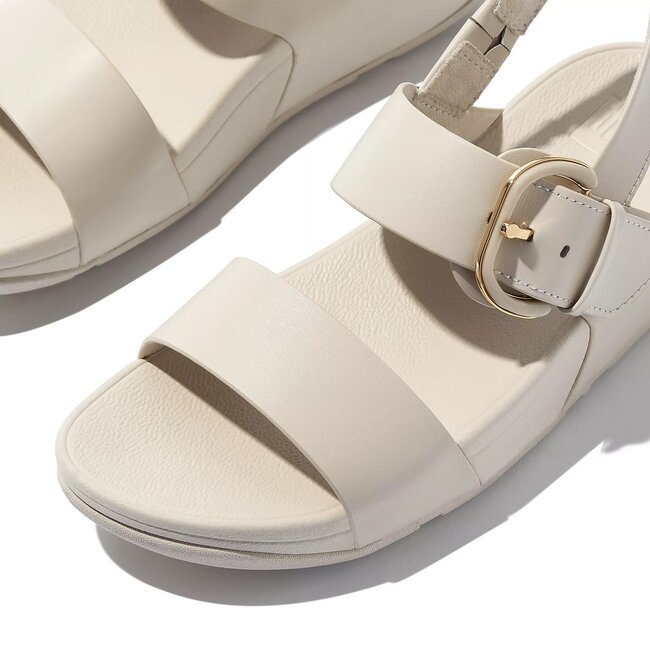 FitFlop Lulu Resin-Buckle Leather Back-Strap Sandals