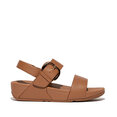 FitFlop Lulu Resin-Buckle Leather Back-Strap Sandals