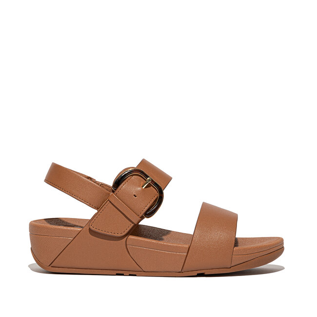 FitFlop Lulu Resin-Buckle Leather Back-Strap Sandals
