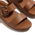 FitFlop Lulu Resin-Buckle Leather Back-Strap Sandals