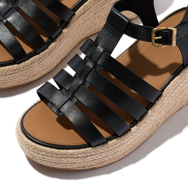 Platfforms Espadr. Leather Fisherman Wedge Sandals