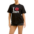Juicy Couture I â€˜Kissâ€™ Juicy Fitted Ringer Tee