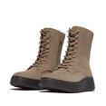 F-Mode Suede Lace-Up Flatform Ankle Boots