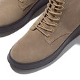 F-Mode Suede Lace-Up Flatform Ankle Boots