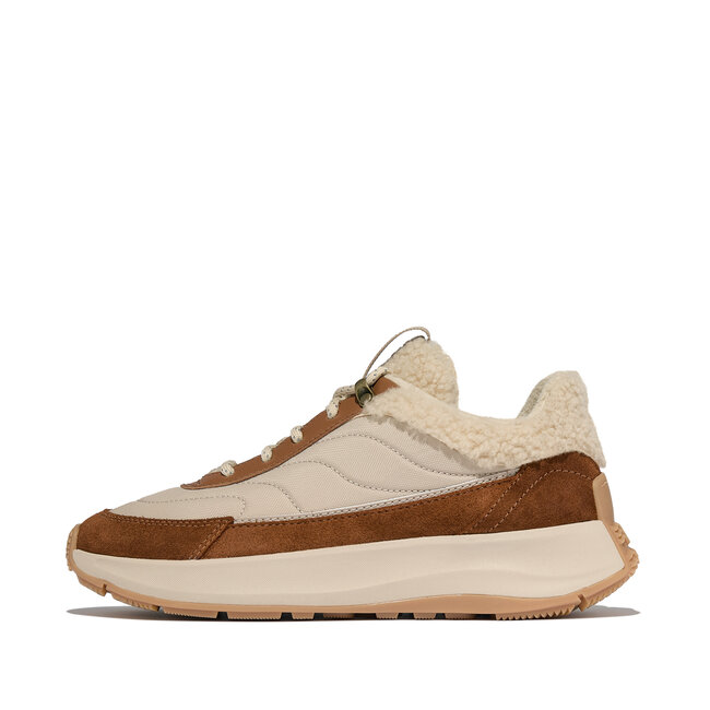FitFlop F-Mode Flow Shearling-Mix Sneakers