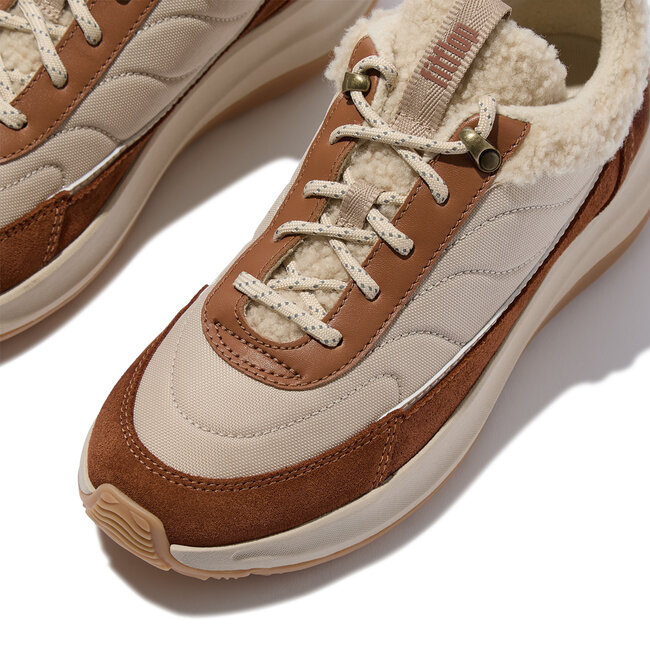 FitFlop F-Mode Flow Shearling-Mix Sneakers