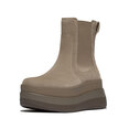 F-Mode Stack Suede Chelsea Boots