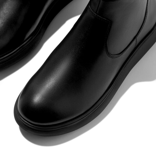 IQ-Comff Leather Zip Ankle Boots