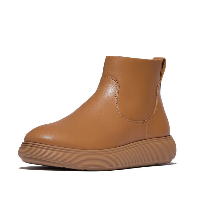 IQ-Comff Leather Zip Ankle Boots