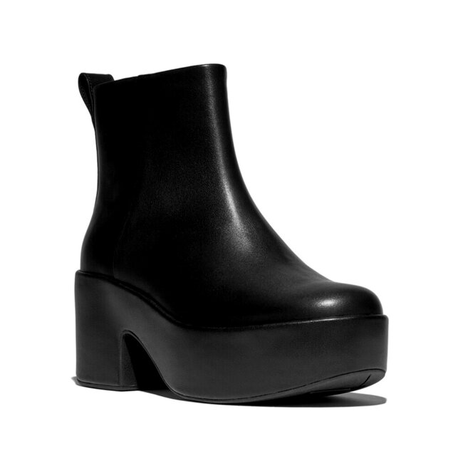 Platfforms Leather Heeled Ankle Boots