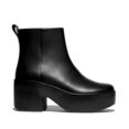 Platfforms Leather Heeled Ankle Boots