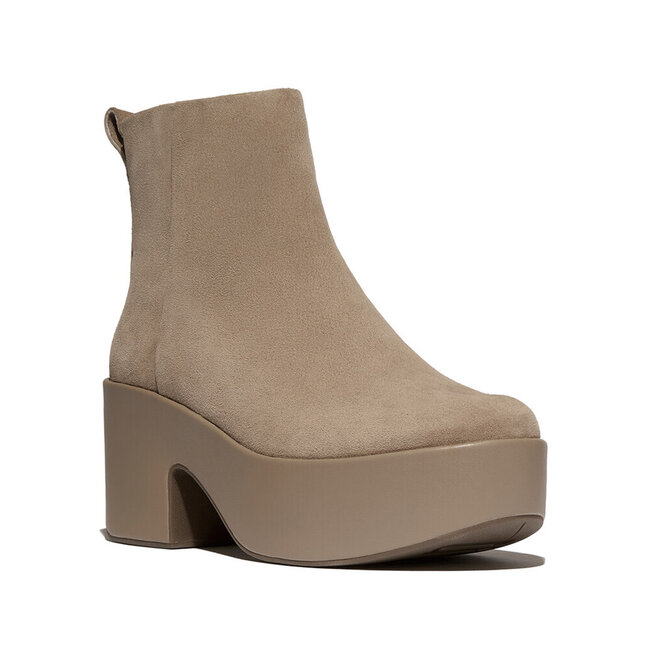 Platfforms Suede Heeled Ankle Boots
