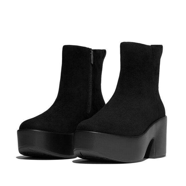 Platfforms Suede Heeled Ankle Boots