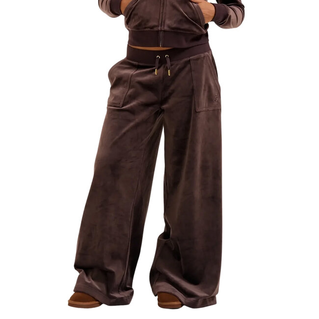 Juicy Couture Yuka Wide Leg Hogger With Jc Embroidery Gold