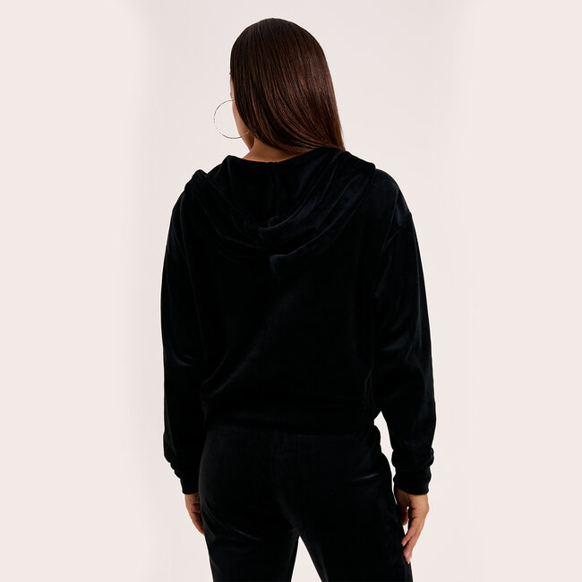 Juicy Couture Iccle Diamante Oversized Cropped Hoodie