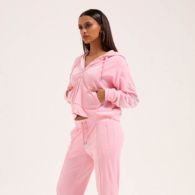 Juicy Couture Iccle Diamante Oversized Cropped Hoodie