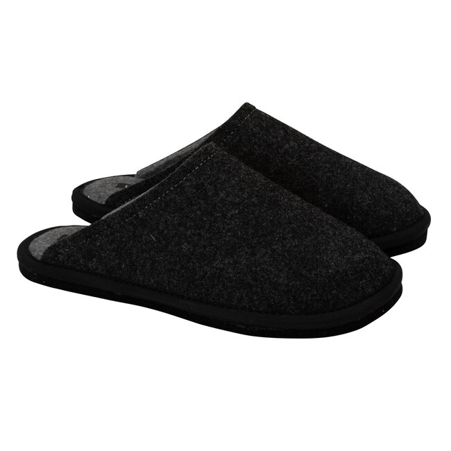 Lowenweiss Hygge Bicolor Pantoffels - Handgemaakte Wolvilt Sloffen - Grijs
