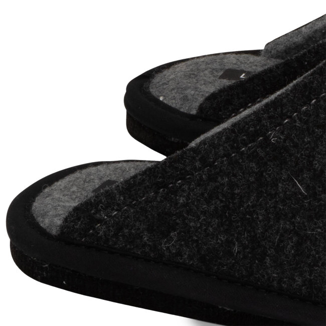 Lowenweiss Hygge Bicolor Pantoffels - Handgemaakte Wolvilt Sloffen - Grijs