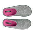 Lowenweiss Hygge Bicolor Pantoffels - Handgemaakte Wolvilt Sloffen - Grijs / Roze