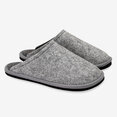 Lowenweiss Hygge Bicolor Pantoffels - Handgemaakte Wolvilt Sloffen -  Grijs