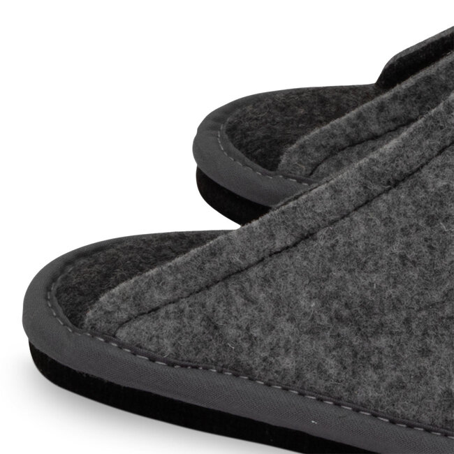 Lowenweiss Hygge Bicolor Pantoffels - Handgemaakte Wolvilt Sloffen -  Grijs