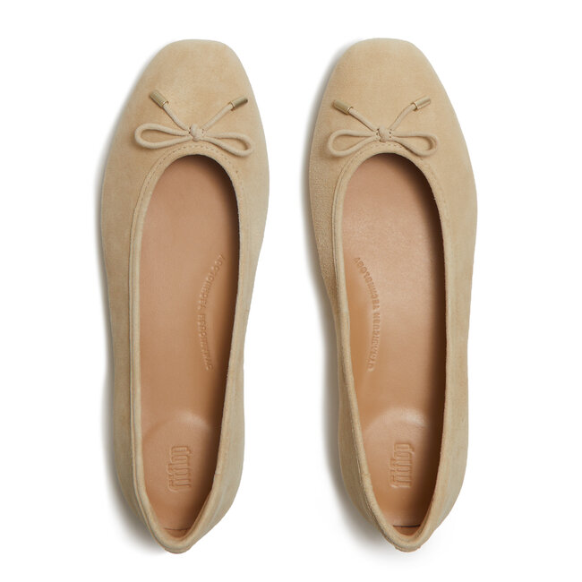 Delicato Bow Suede Ballet Flats