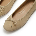 Delicato Bow Suede Ballet Flats